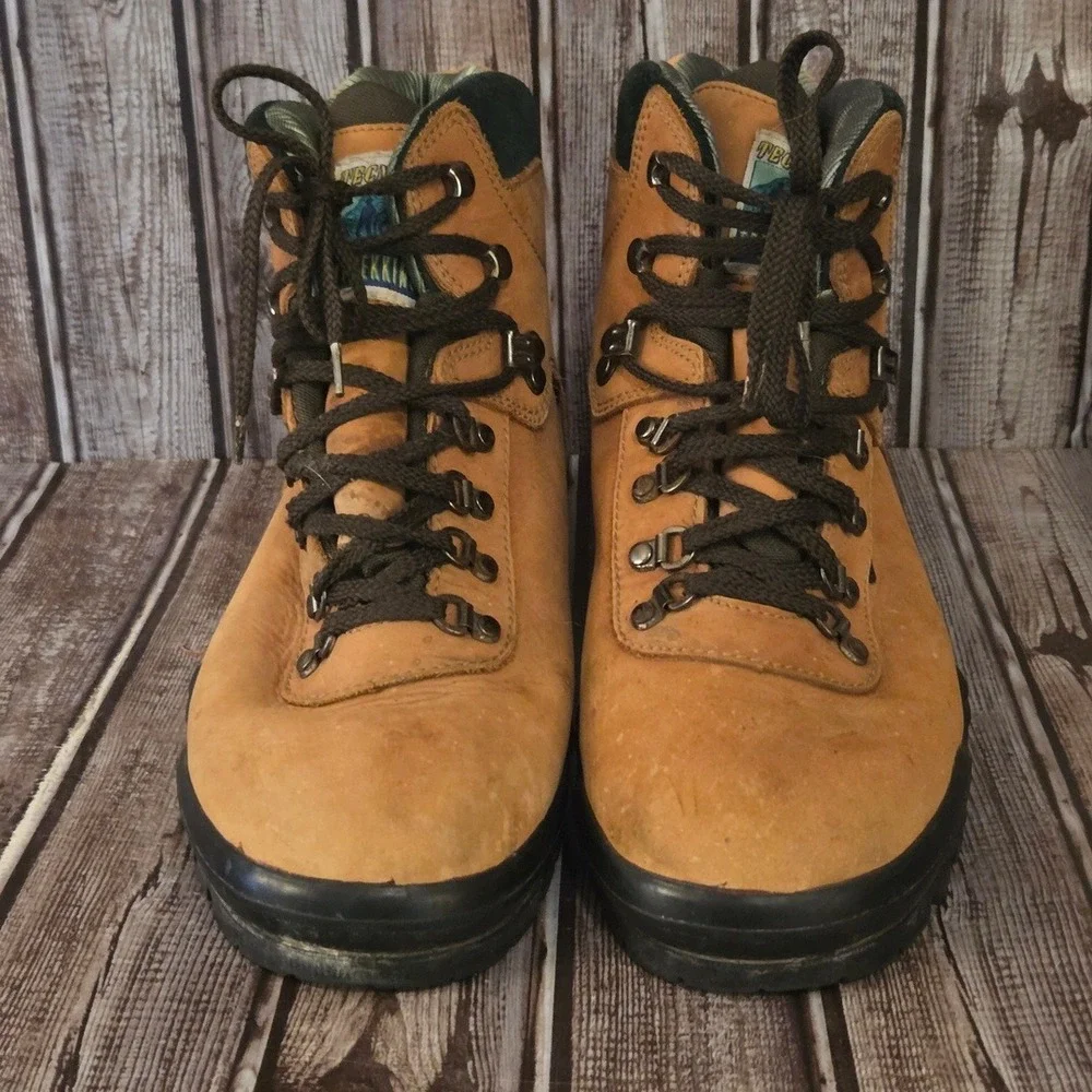Sz 11.5 M Mens Tecnica Cascata Trekking Hiking Boots Tan Leather Lace Up‎